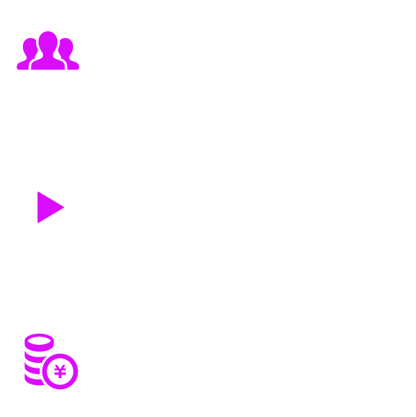 登録クリエイター数500万人、総フォロワー数200億+、再生数保証で安心の成果報酬型
